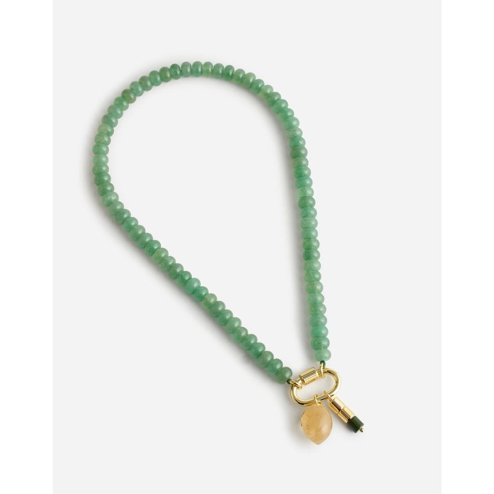 NWOT Madewell Semiprecious Beaded Charm Necklace Jaded Wash